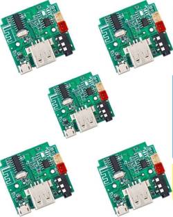 CyberSupreme SS TG113 Speaker Board, 5V Bluetooth Amplifier FM USB AUX Card Module PACK OF 5 Sound Recorder and Sound Circuit Electronic Hobby Kit