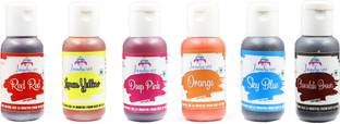JAMBOREE Concentrated Edible Gel Colour | Food Colouring For Icing, Cakes Decor Red, Yellow, Pink, Orange, Blue, Brown