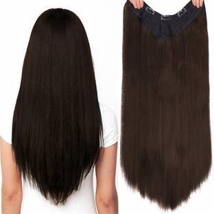 Cilxfox Women  Style Natural Brown Straight Extensions  Extension Hair Extension