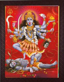 FRAMTASTIC Maa Kali /Goddess Kalika/Dakshina Kalika /KAALI Religious Frame