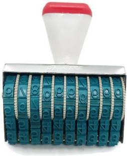 BRIZEM 10 digit rolling number stamp premium quality steel body (Incl. ?, Kg, Gm, No.)