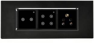 Urja Smart Automation 6M Smart Touch Switch Plate (10 Amp + 16Amp + Smart Socket)