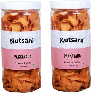 nutsara Kerala Ribbon Pakoda , Pakkavada Snack - Kokkuvada Snacks 300 gm