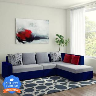 Bharat Lifestyle Nano Fabric 6 Seater  Sofa