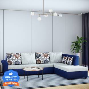 Bharat Lifestyle Rubik Fabric 6 Seater  Sofa
