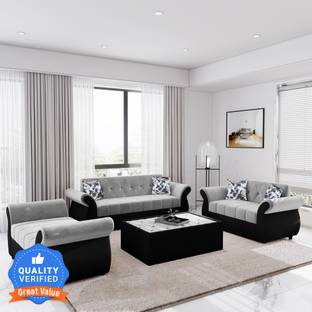Bharat Lifestyle Alina Fabric 3 + 2 + 2 Sofa Set