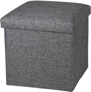 MOHAK Cube Shape Sitting Stool with Storage Box Living Fold able Storage Bins Stool