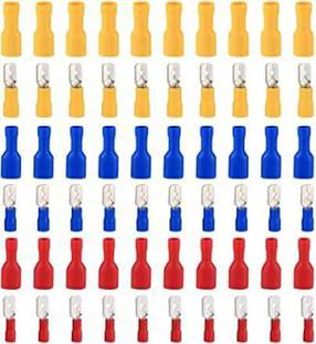 SK Electronics Insulated Male Female Spade Connector (MDD 1-250, FDFD 1-250)(MDD 2-250, FDFD 2-250)(MDD 5-250, FDFD 5-250)each 20 Pcs Pack of 120 Pcs Splice Crimp Terminals Wire Connector