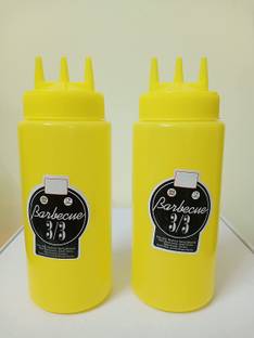 PuthaK 2pcs Multicolor Squeeze Bottle 3 Hole Ketchup 500 ml Bottle