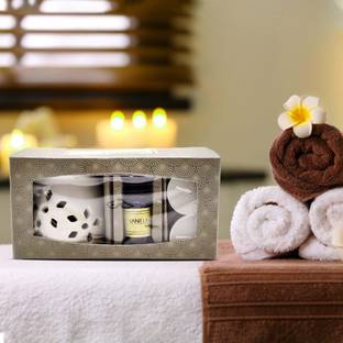 AuraDecor Gs_05_Vanilla Ceramic 2 - Cup Tealight Holder Set