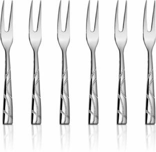 Shri & Sam GSW Dotted Fruit Fork Stainless Steel Fruit Fork Set