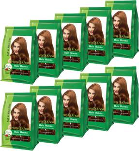 Prem Dulhan Hair Henna Natural Henna Based Hair Color |Natural Brown| -125gm (Pack of 10)