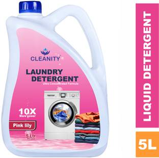 cleanity Liquid Detergent for washing machine and use for hand wash 5 ltr Lily Liquid Detergent