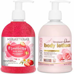 Kayamaya Body Lotion for Normal Skin Type + Strawberry Body Wash (Body Lotion+Body Wash)