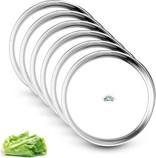 Chakmak 14 Inches Heavy stailess steel Plate Dinner Plate