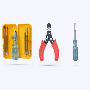 Hillgrove HGCM308M1 5in1 Repair Screw driver Tool Kit Set with Line Tester and Wire Cutter Combination Screwdriver Set