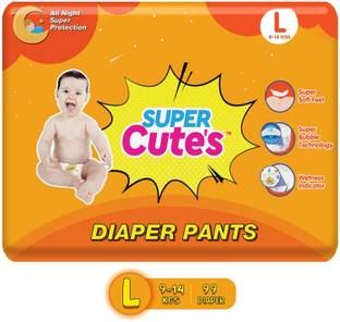 Super Cute's Wonder Pullups Diaper Pants with Wetness Indicator & Leak Lock Technology - L