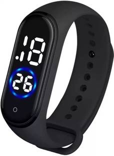 QALIBA New Generation Led Sports Digital black Dial Silicone Band Boys Kids Watch