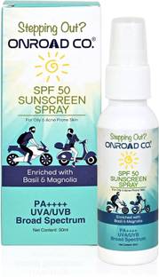 Onroad Co. Sunscreen - SPF 50 PA++++ SPF 50 Sunscreen Spray|No White Cast|100% Toxin Free -For Oily & Acne Prone Skin