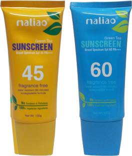 maliao Sunscreen - SPF 50 PA+++ Green Tea Sunscreen 45PA+++ and 60PA+++