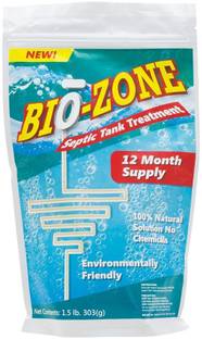 Bio Zone Septic Tank Treatment 100% Natural Solution No Chemicals Powder Toilet Cleaner