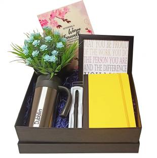 Northland Greeting Card, Bottle, Photoframe, Dairy, Pen, Artificial Flower Gift Set