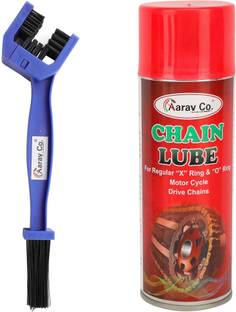 AARAV CO. Chain Lube Spray 500ml + 1 Unit Blue Chain Cleaning Brush Chain Oil