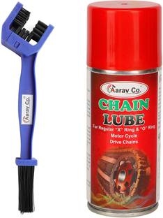 AARAV CO. Chain Lube Spray 150ml + 1 Unit Blue Chain Cleaning Brush Chain Oil
