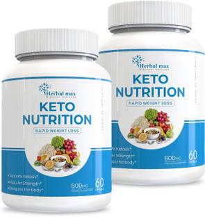 Herbal max Keto Nutrition Rapid Weight Loss for Weight Management - 120 Capsules (Pack of 2)