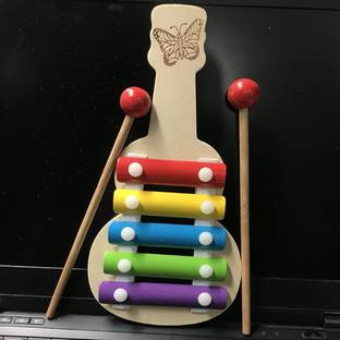 MODERNCOLLECTION Xylophone Musical Toy Guitar for Kids, Wooden Musical Toy for Kids Rattle