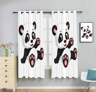 Newturn 155 cm (5 ft) Polyester Room Darkening Window Curtain (Pack Of 2)