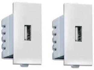Hiru Modular USB Socket - 2Pcs USB Rapid Charging Single Socket, Charger Connector 2 A Single Pin Socket