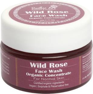 RUSTIC ART Organic Wild Rose Concentrate|Mild, Deep Cleanser Relaxing Aroma Face Wash