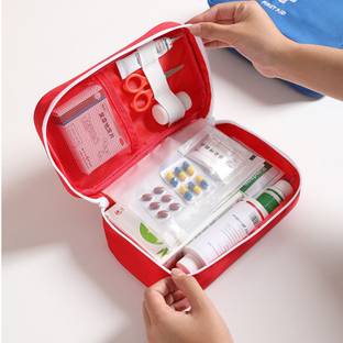 Trendegic Medical Pouch Empty Travel Emergency Storage Bag Organizer Pill Box First Aid Kit