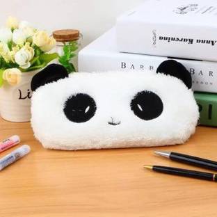 Rockjon Panda Art EVA Pencil Box (Set of 1, White) Geometry Box