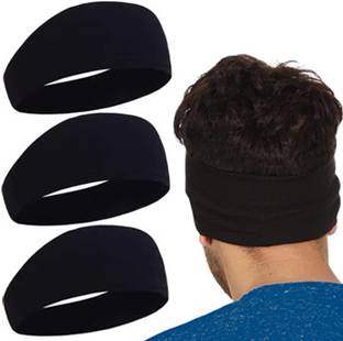 Khomokha Mens HeadBand - 3Pcs Running Sweatbands for Sports, Workout,Tennis & Football Head Band
