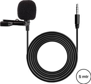 WRADER Professional Long Wire Collar Mic 5 Meter Collar Mike for Recording YouTube Microphone