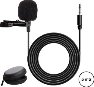 MOOZMOB Professional Grade 5 Meter Long Wire Collar Mic with Pouch for YouTube Recording Microphone
