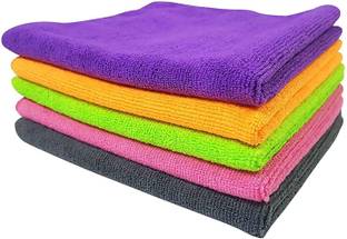 Weldeym microfiber cleaning cloths Multicolor (5 Sheets) Multicolor Cloth Napkins