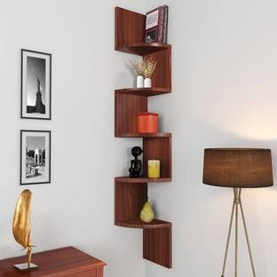 FUTURE GENERATION V GROUP Zig zag corner wall mount shelf MDF (Medium Density Fiber) Wall Shelf
