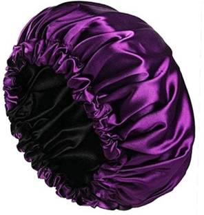 TIVRA Satin-Silky-Purple-Sleep-Cap 1