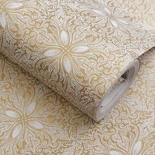 RosaStella Floral & Botanical Gold Wallpaper
