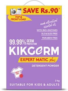 Kikgerm Expert Plus 2kg + SAVE Rs.90 Detergent Powder (Lavender breeze)