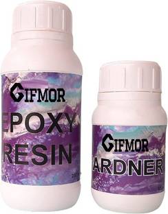 GifMor Epoxy Art Resin 200 Grams and Hardener 66 Grams - Crystal Clear Gloss Varnish