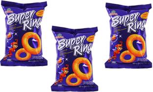 oriental Super Ring With Cheese - 60 gm | Ready & Tasty Snack | Pack of 3 (Imported) Chips