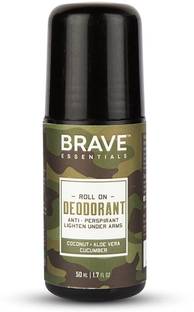 Brave Essentials Roll On Deodorant | Antiperspirant and Lighten Under Arm | 50 ml Deodorant Roll-on  -  For Men