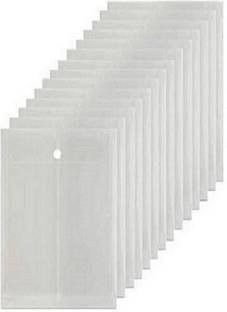 KRISHVIA plastic A4 Sze Document File Bag (Set Of 5, Transparent)