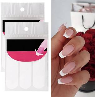 MYYNTI French Nails Stickers Finger Guides Sticker Decoration Nail Art Tips 2 SHEETS