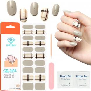 MODELONES Rose Garden - Semi-Cured Gel Nail Strips Nail Sticker Wood Stick Nail File
