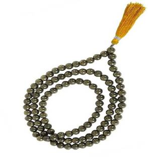 AIR9999 Golden Pyrite Crystals Reiki Chakra Healing Wealth Management Mala Rosary Crystal Crystal Necklace